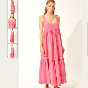 Solid & Striped Empire Linen Maxi Dress - Pink, XS